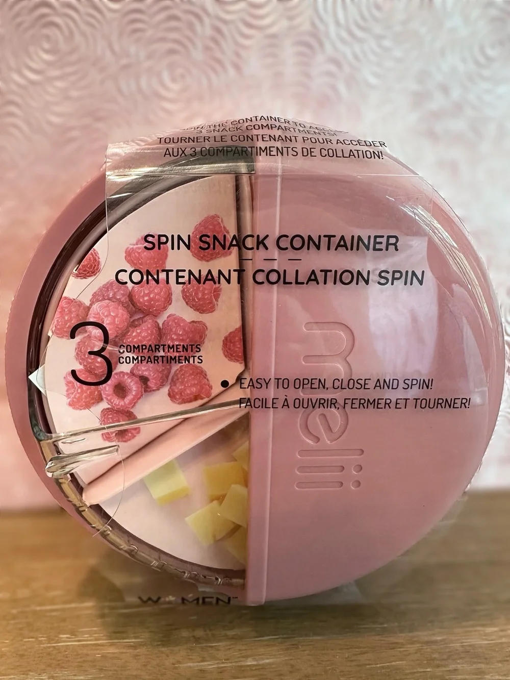 Melii Spin Snack Container & Snackle Box Combo Set Berry Color
